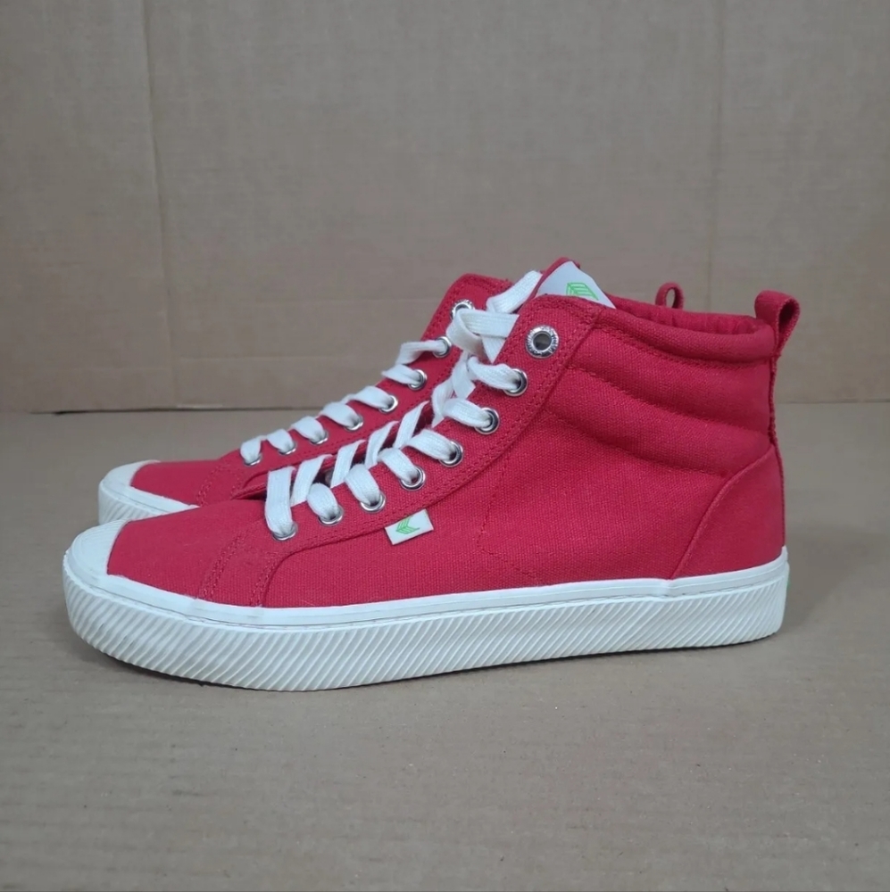 Cariuma Unodex OCA High Top‎ Red Cotton Canvas Sneaker